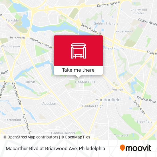 Macarthur Blvd at Briarwood Ave map