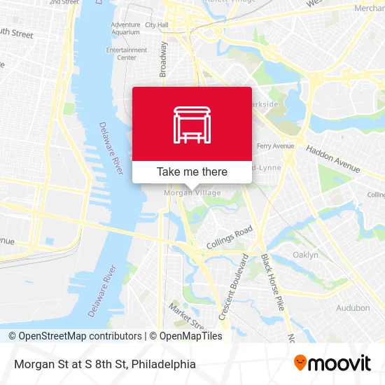 Morgan St at S 8th St map
