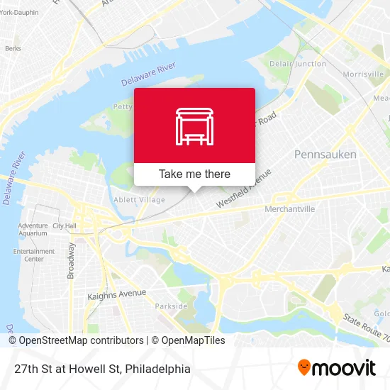 27th St at Howell St map