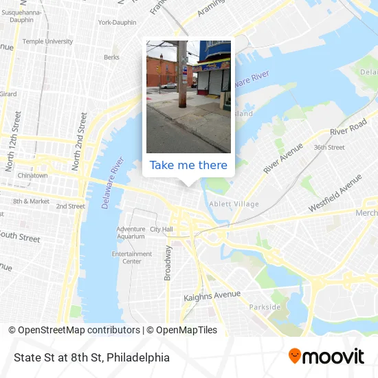 State St at 8th St map