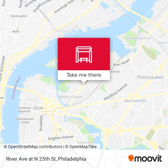 River Ave at N 25th St map