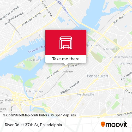 River Rd at 37th St map