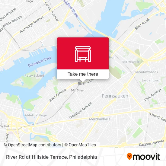 River Rd at Hillside Terrace map