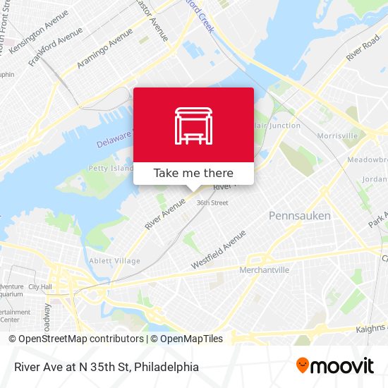 River Ave at N 35th St map