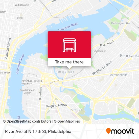 River Ave at N 17th St map
