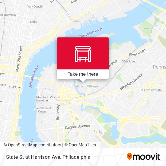 State St at Harrison Ave map