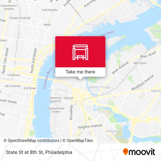 State St at 8th St map