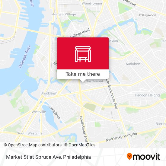 Market St at Spruce Ave map
