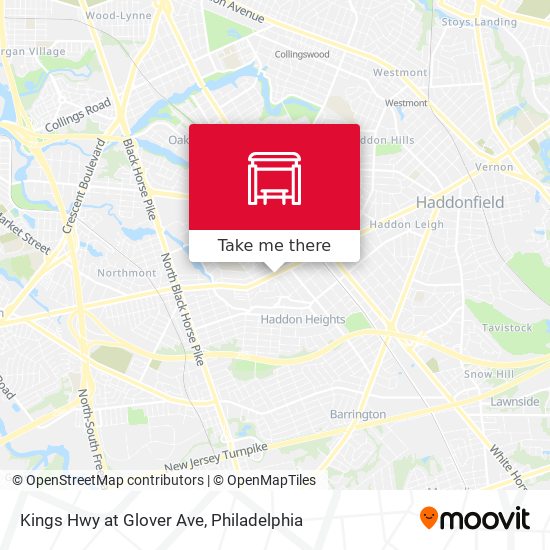 Kings Hwy at Glover Ave map