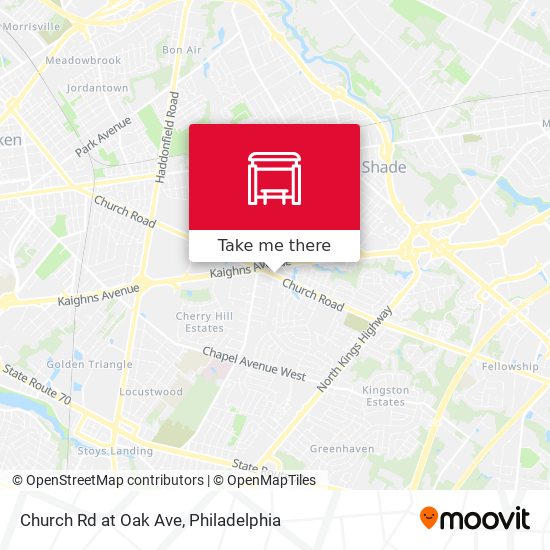 Church Rd at Oak Ave map