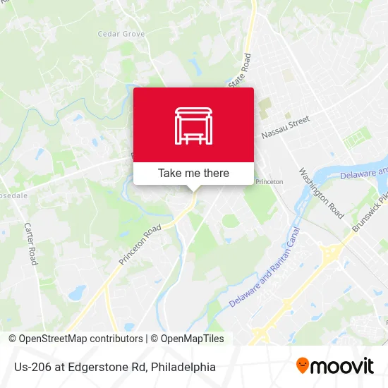 Us-206 at Edgerstone Rd map