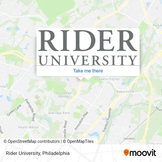 Mapa de Rider University