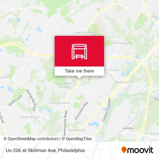 Us-206 at Skillman Ave map