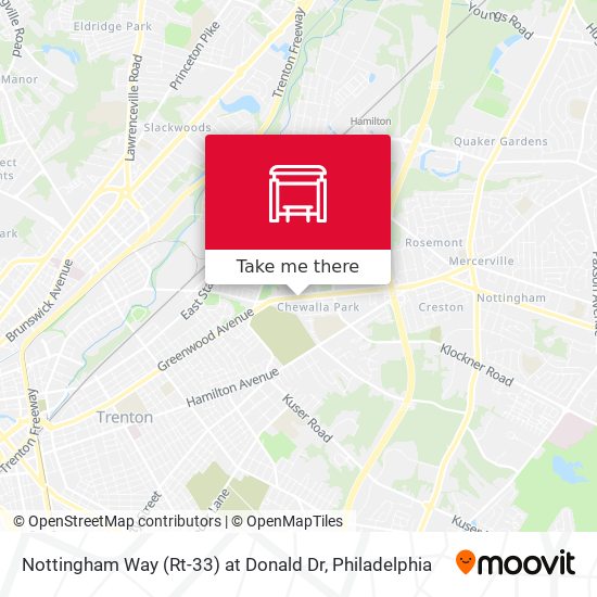 Nottingham Way (Rt-33) at Donald Dr map