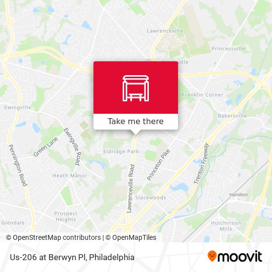 Us-206 at Berwyn Pl map