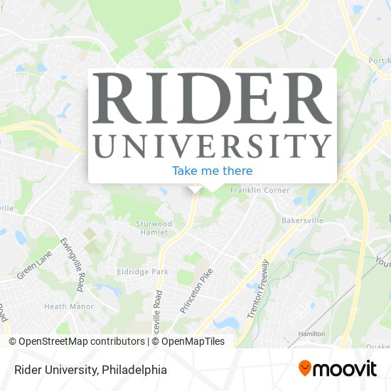 Rider University map