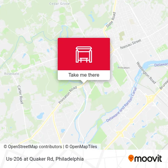 Us-206 at Quaker Rd map