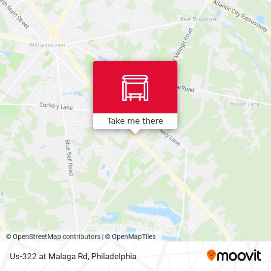 Us-322 at Malaga Rd map