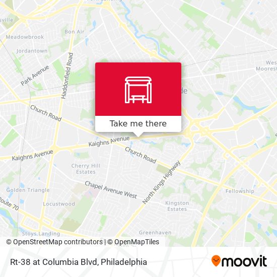 Rt-38 at Columbia Blvd map