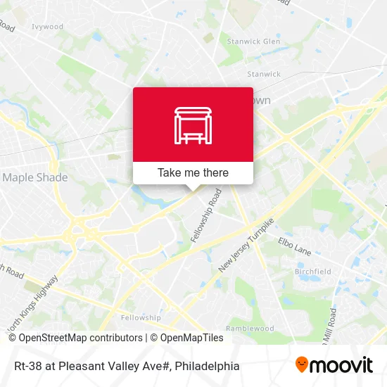 Rt-38 at Pleasant Valley Ave# map