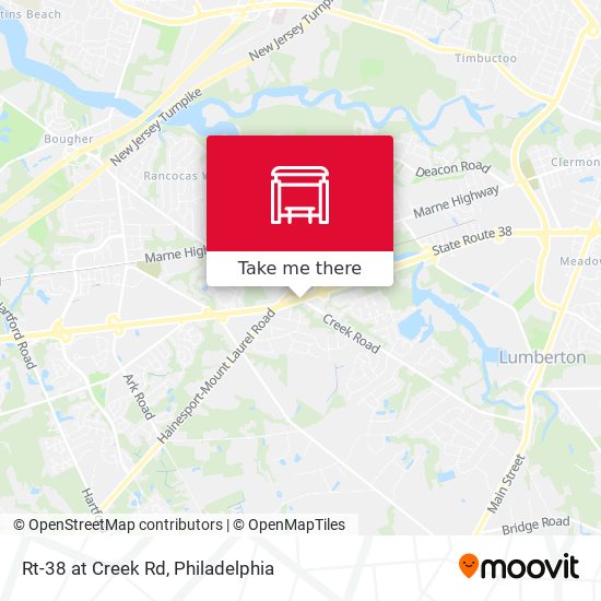 Mapa de Rt-38 at Creek Rd