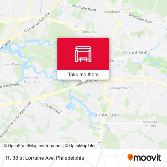 Rt-38 at Lorraine Ave map