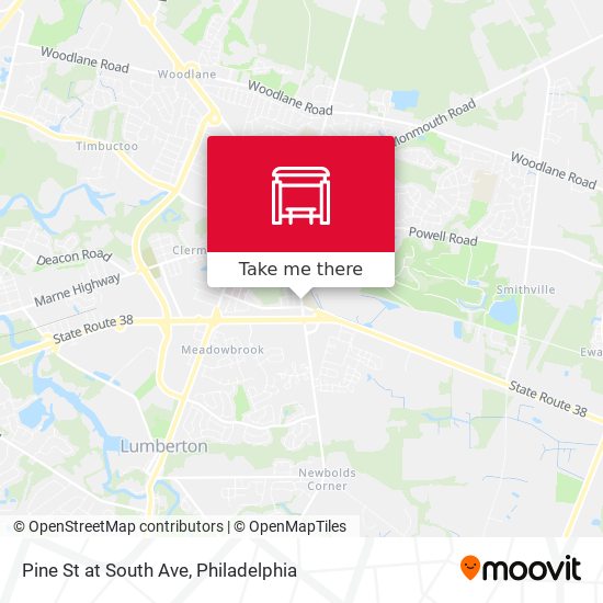 Pine St at South Ave map