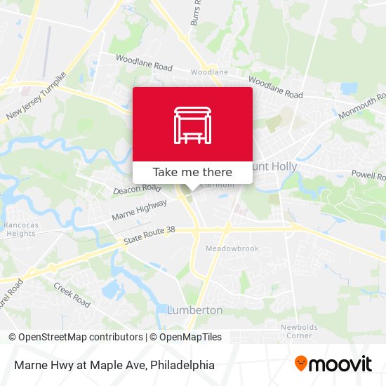 Marne Hwy at Maple Ave map