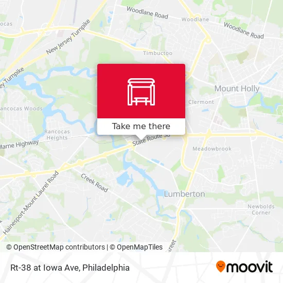 Rt-38 at Iowa Ave map