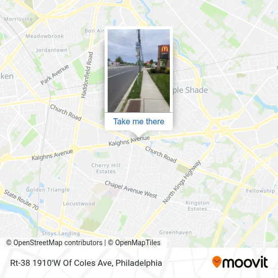 Rt-38 1910'W Of Coles Ave map