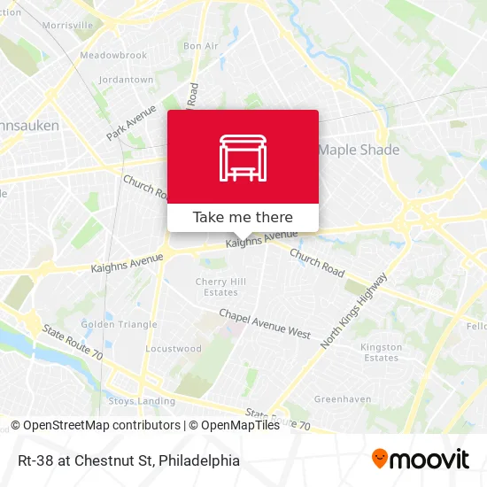 Rt-38 at Chestnut St map