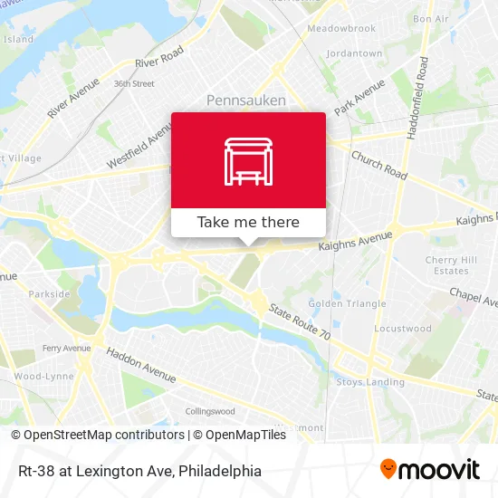 Rt-38 at Lexington Ave map