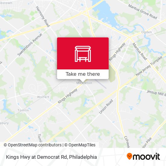 Kings Hwy at Democrat Rd map