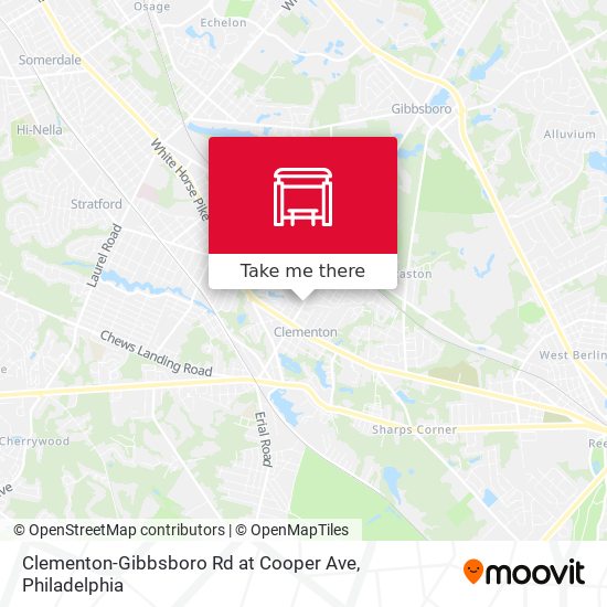 Clementon-Gibbsboro Rd at Cooper Ave map