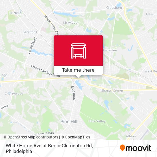 White Horse Ave at Berlin-Clementon Rd map