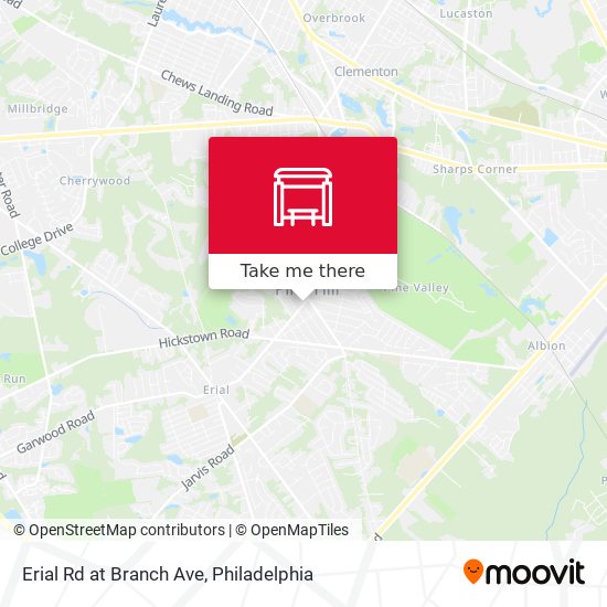 Mapa de Erial Rd at Branch Ave