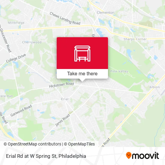 Erial Rd at W Spring St map