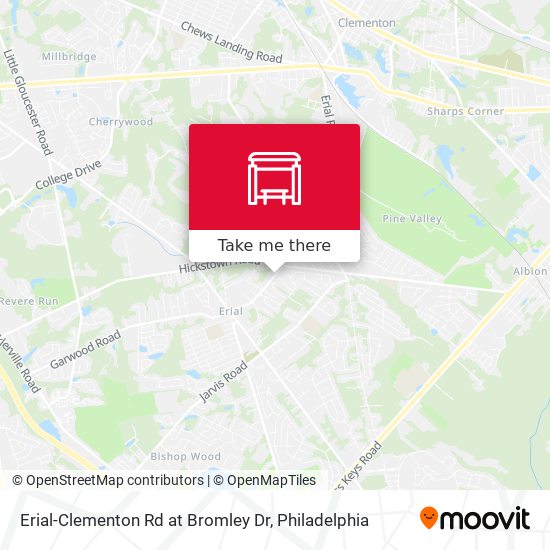 Erial-Clementon Rd at Bromley Dr map