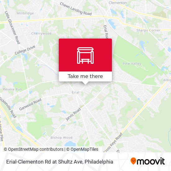 Erial-Clementon Rd at Shultz Ave map