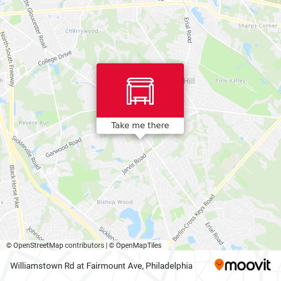 Williamstown Rd at Fairmount Ave map