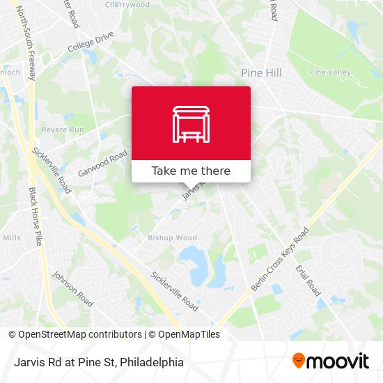Jarvis Rd at Pine St map