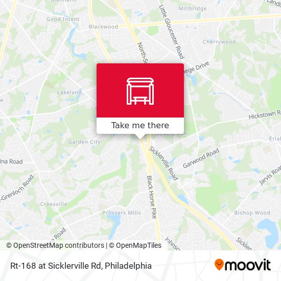 Rt-168 at Sicklerville Rd map