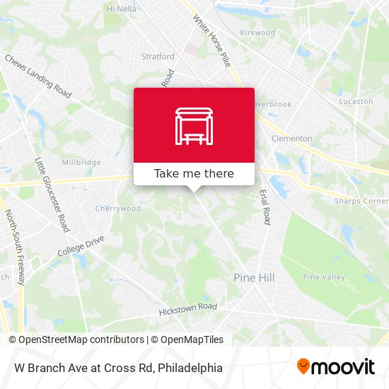 W Branch Ave at Cross Rd map