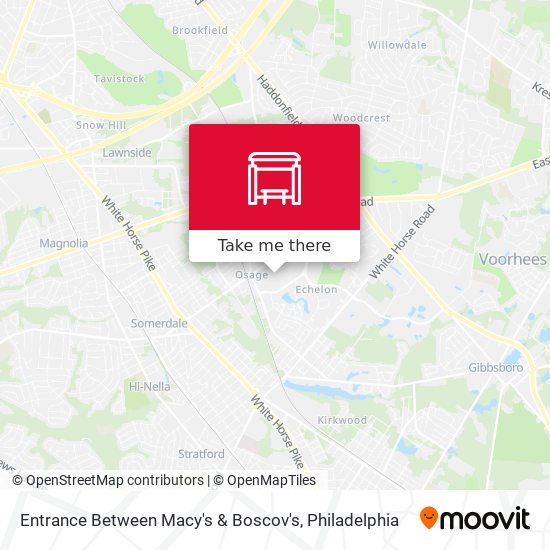 Entrance Between Macy's & Boscov's map