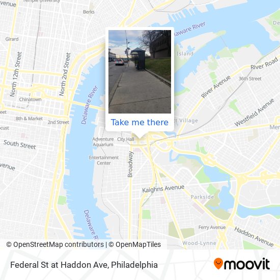 Federal St at Haddon Ave map