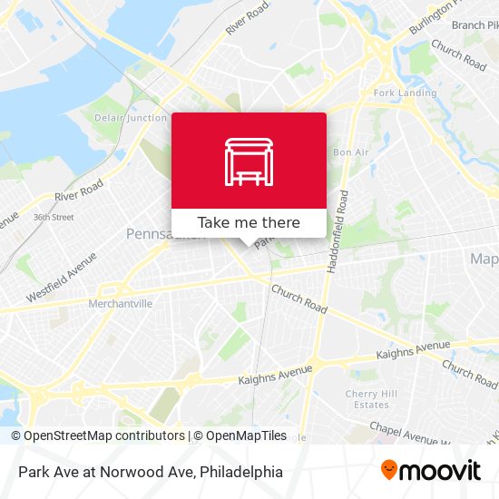 Park Ave at Norwood Ave map