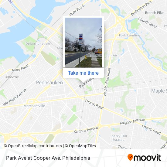 Park Ave at Cooper Ave map