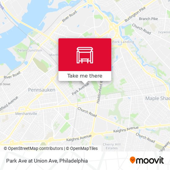 Park Ave at Union Ave map