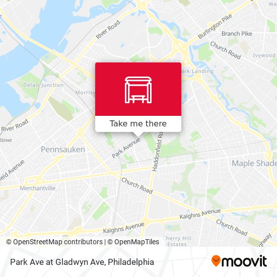 Park Ave at Gladwyn Ave map
