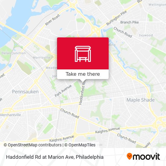 Haddonfield Rd at Marion Ave map